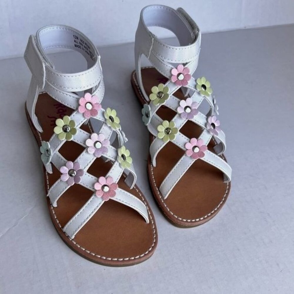 Rachel Shoes peony‎ white floral sandals